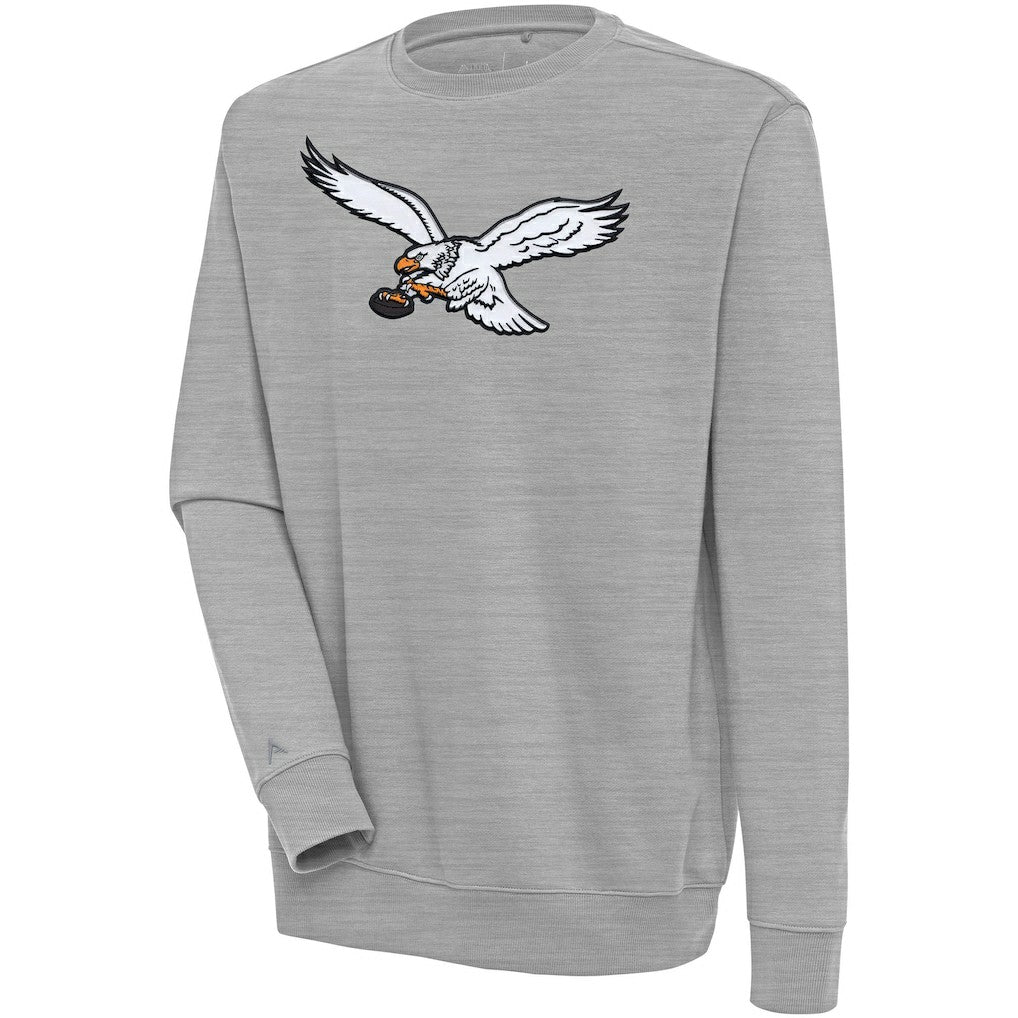 Antigua Throwback Logo Victory Pullover Sweatshirt - Philadelphia Eagles