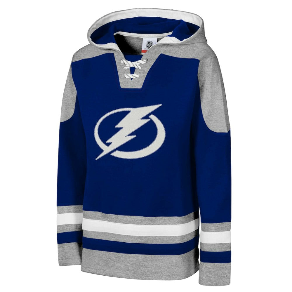NHL Blue Tampa Bay Lightning Youth Ageless Must Have Home V-Neck Pullover Hoodie