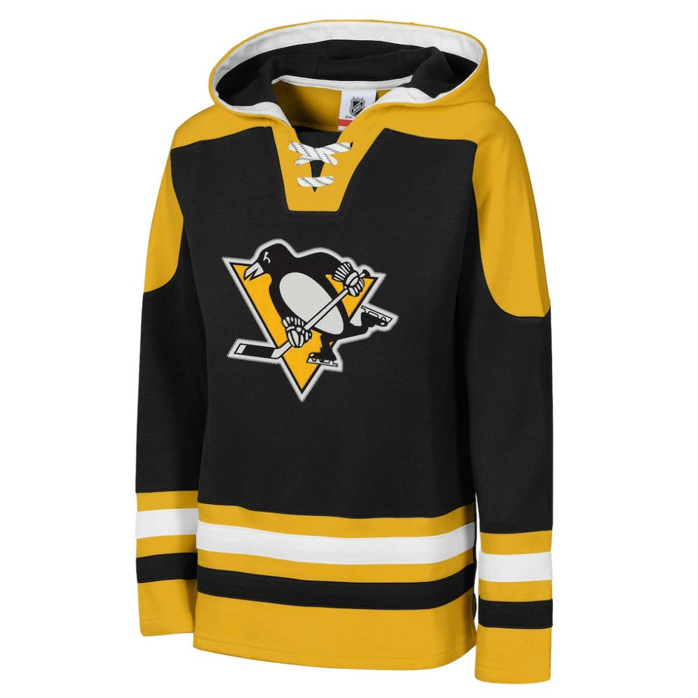 NHL Black Pittsburgh Penguins Youth Ageless Must Have Home V-Neck Pullover Hoodie
