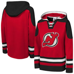 NHL Red New Jersey Devils Youth Ageless Must Have Home V-Neck Pullover Hoodie