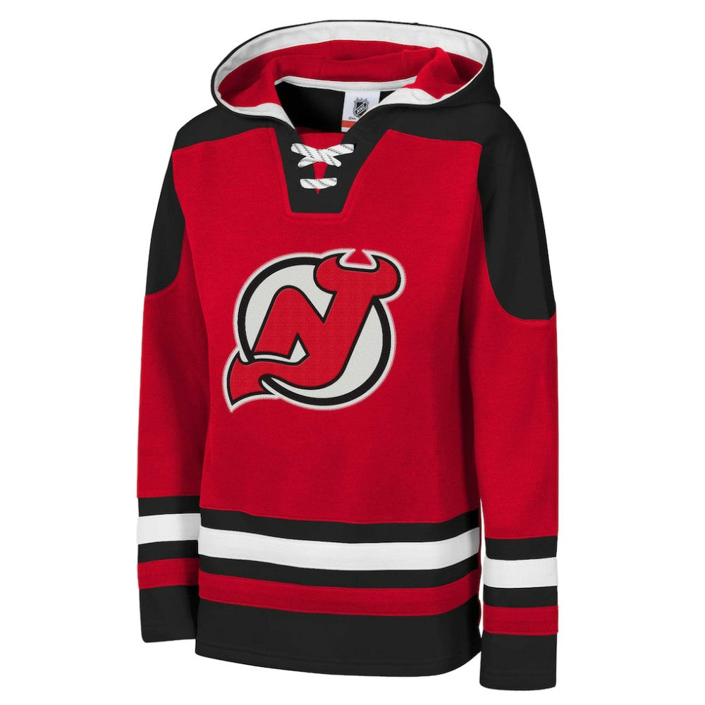 NHL Red New Jersey Devils Youth Ageless Must Have Home V-Neck Pullover Hoodie