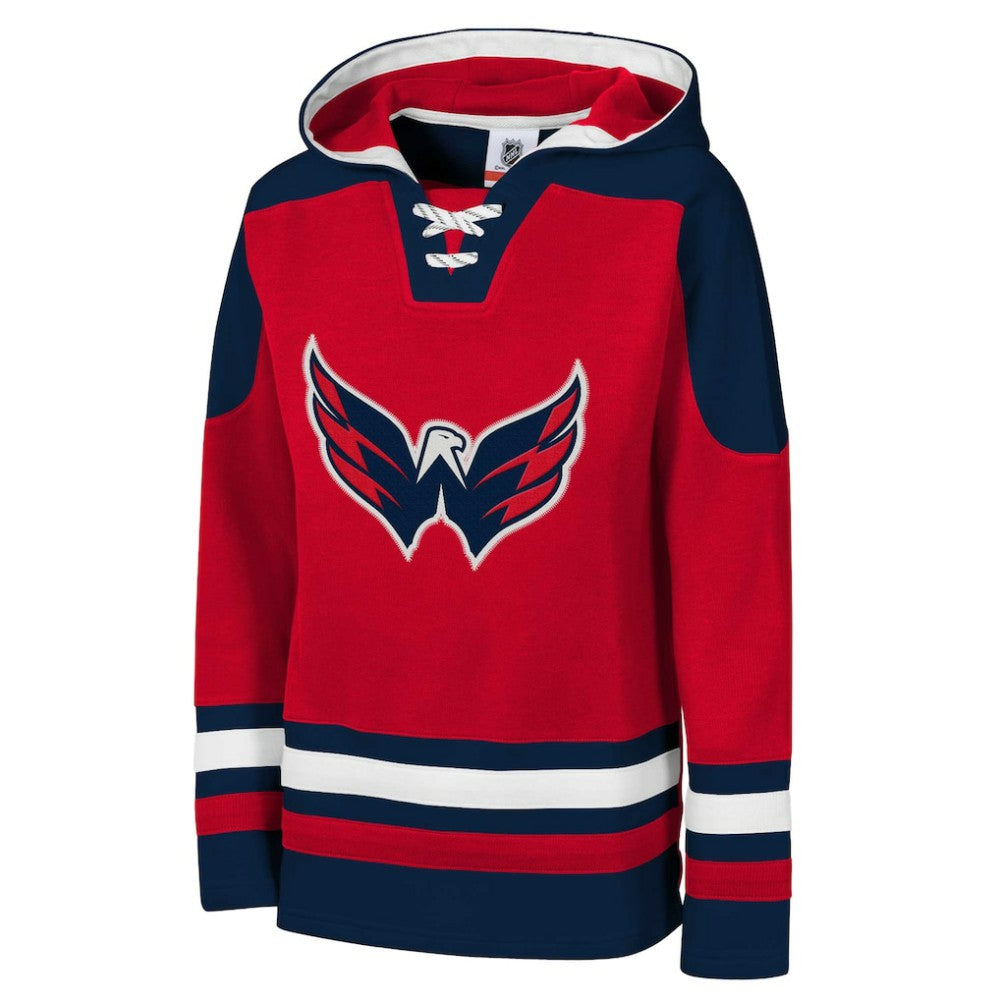 NHL Red Washington Capitals Youth Ageless Must Have Home V-Neck Pullover Hoodie