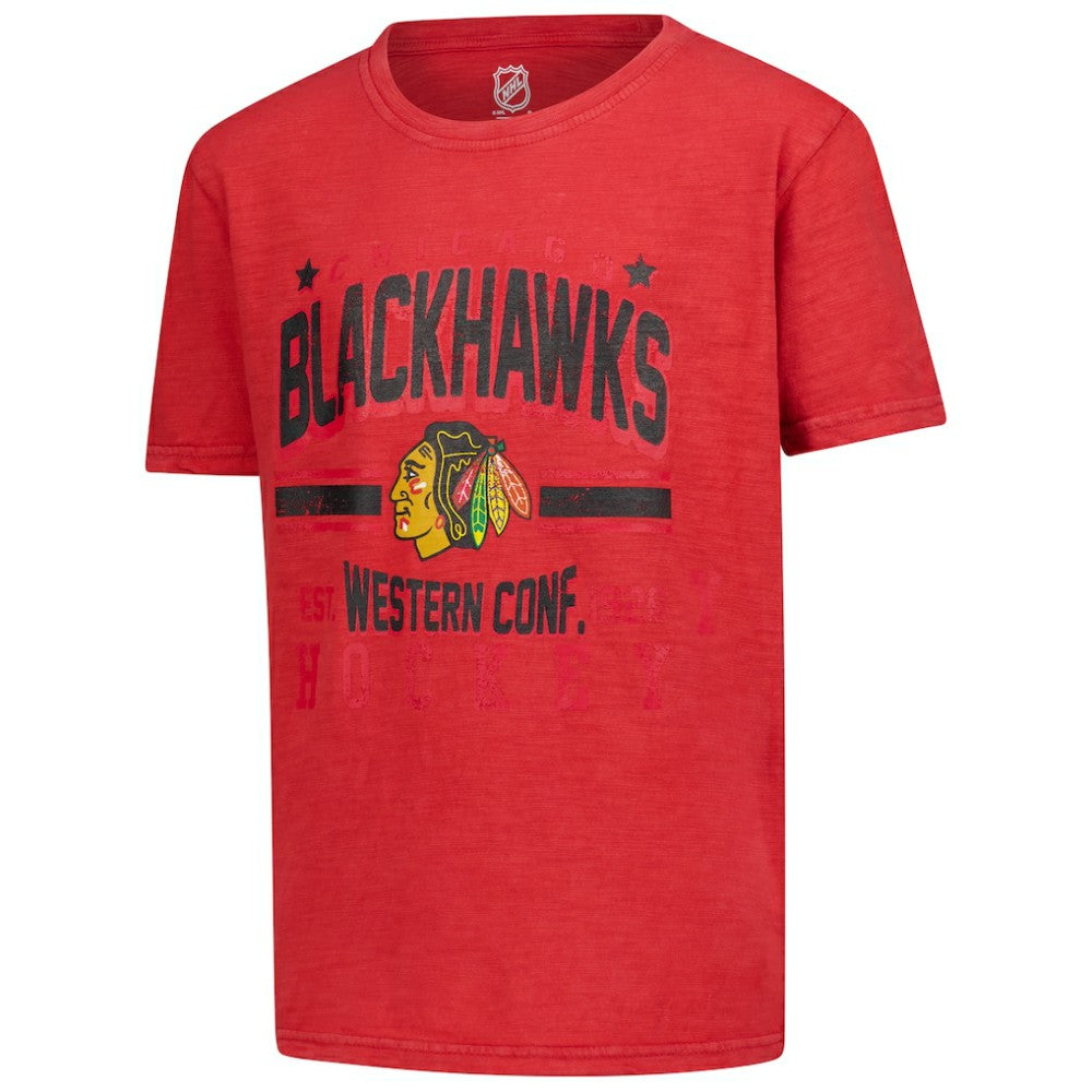 NHL Red Chicago Blackhawks Youth Sure Short T-Shirt