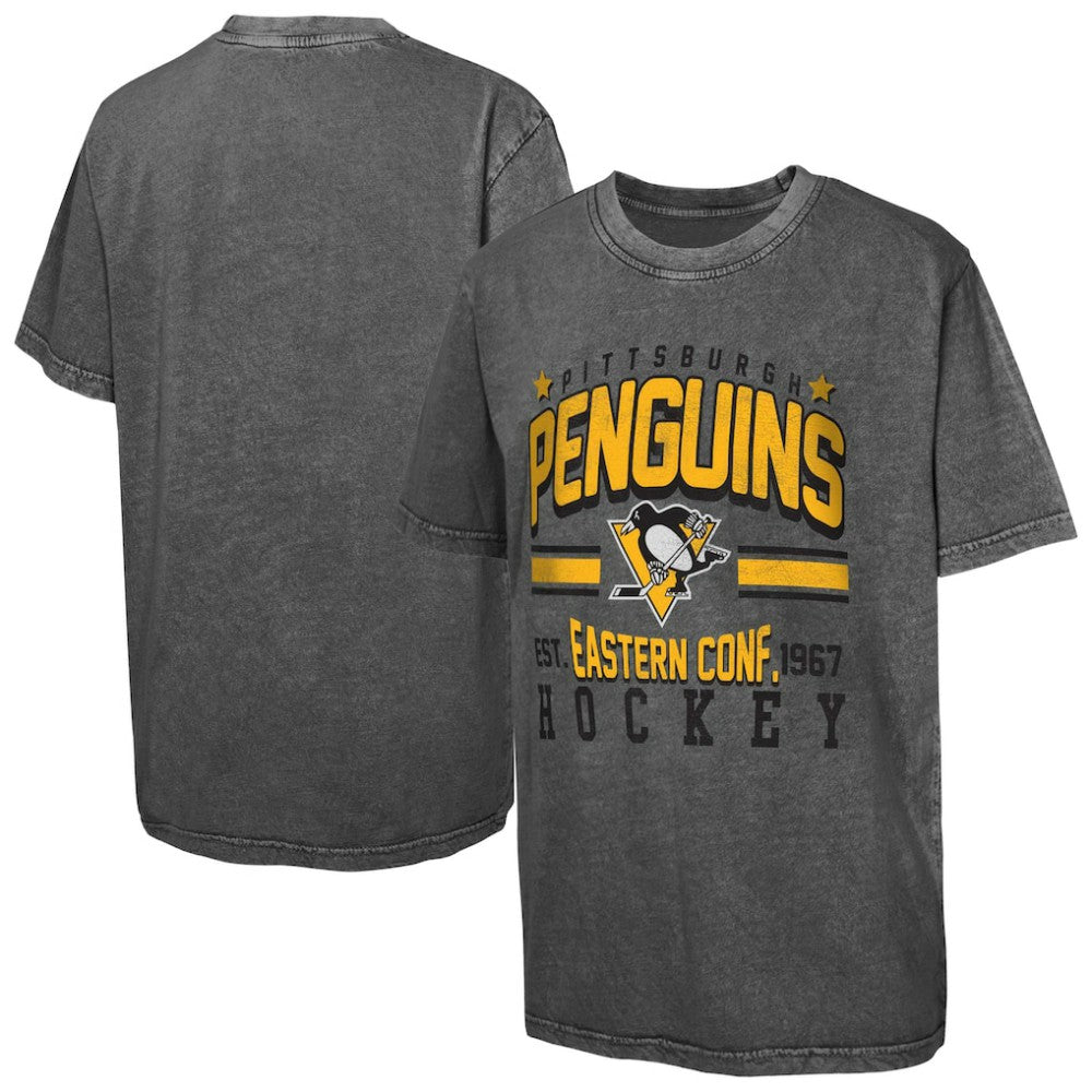 NHL Black Pittsburgh Penguins Youth Sure Short T-Shirt