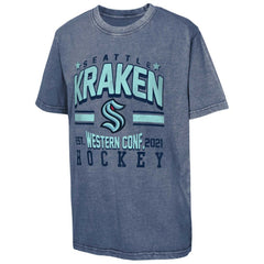 NHL Navy Seattle Kraken Youth Sure Short T-Shirt