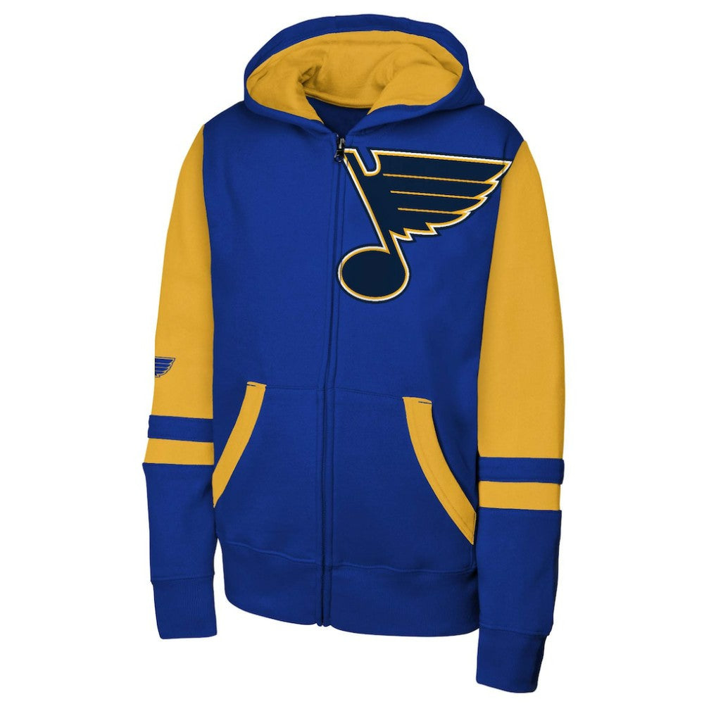 NHL Blue St. Louis Blues Youth Face Off Full-Zip Hoodie