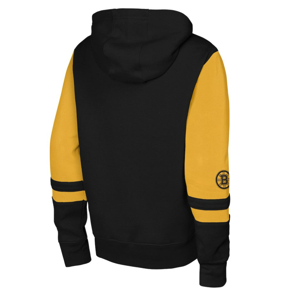 NHL Black Boston Bruins Youth Face Off Full-Zip Hoodie