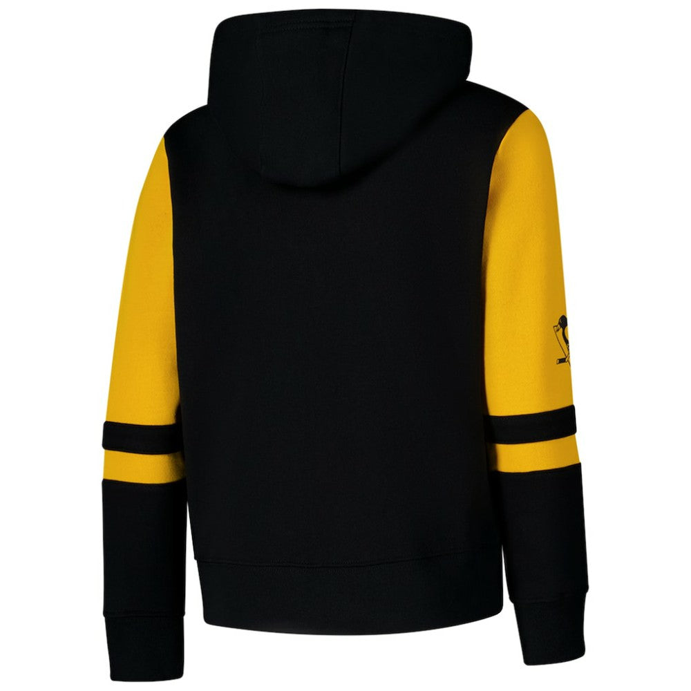 NHL Black Pittsburgh Penguins Youth Face Off Full-Zip Hoodie