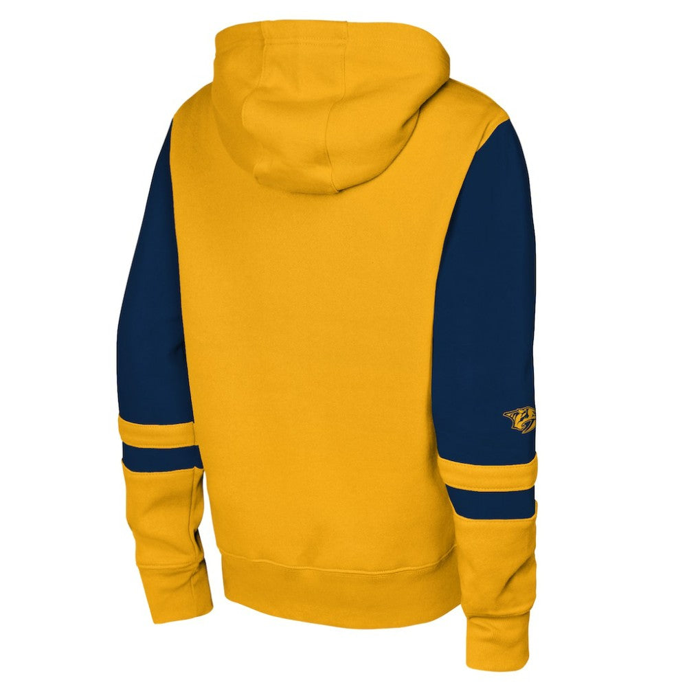 NHL Gold Nashville Predators Youth Face Off Full-Zip Hoodie