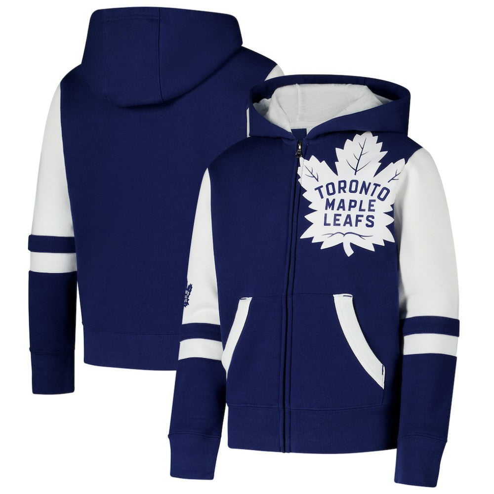 NHL Blue Toronto Maple Leafs Youth Face Off Full-Zip Hoodie