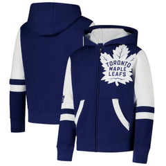 NHL Blue Toronto Maple Leafs Youth Face Off Full-Zip Hoodie