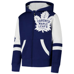 NHL Blue Toronto Maple Leafs Youth Face Off Full-Zip Hoodie