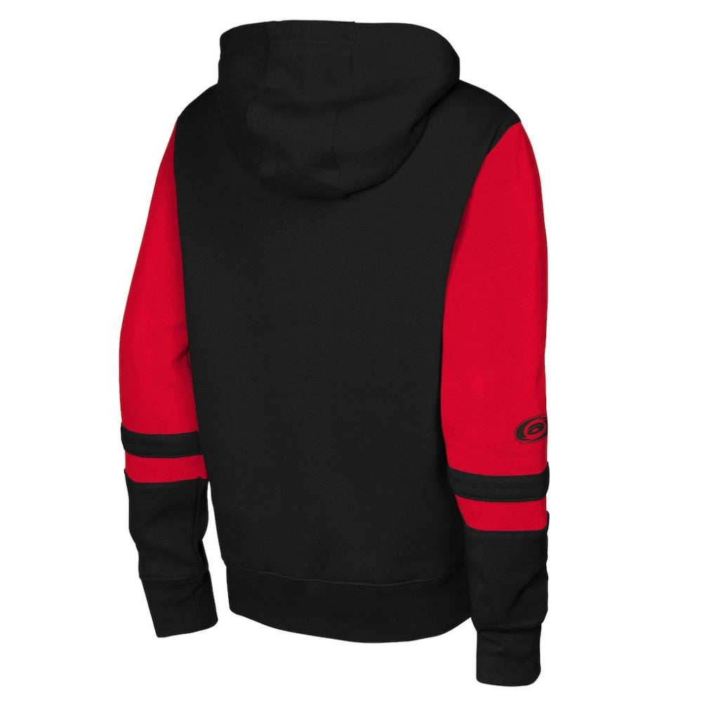 NHL Black Carolina Hurricanes Youth Face Off Full-Zip Hoodie
