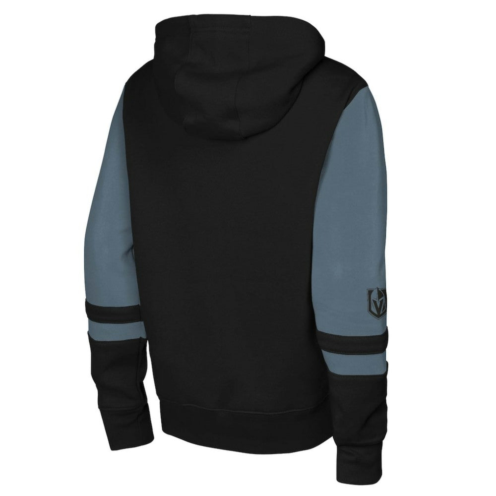 NHL Black Vegas Golden Knights Youth Face Off Full-Zip Hoodie
