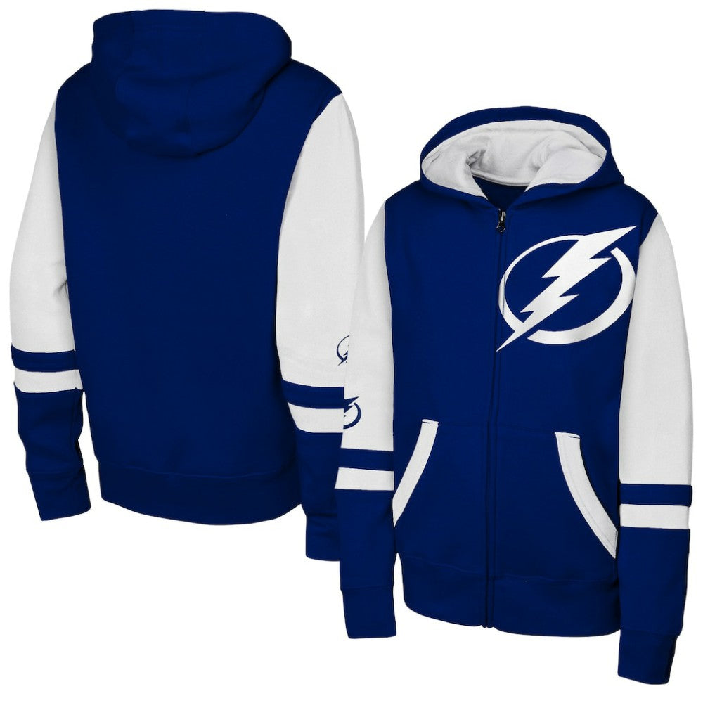 NHL Blue Tampa Bay Lightning Youth Face Off Full-Zip Hoodie