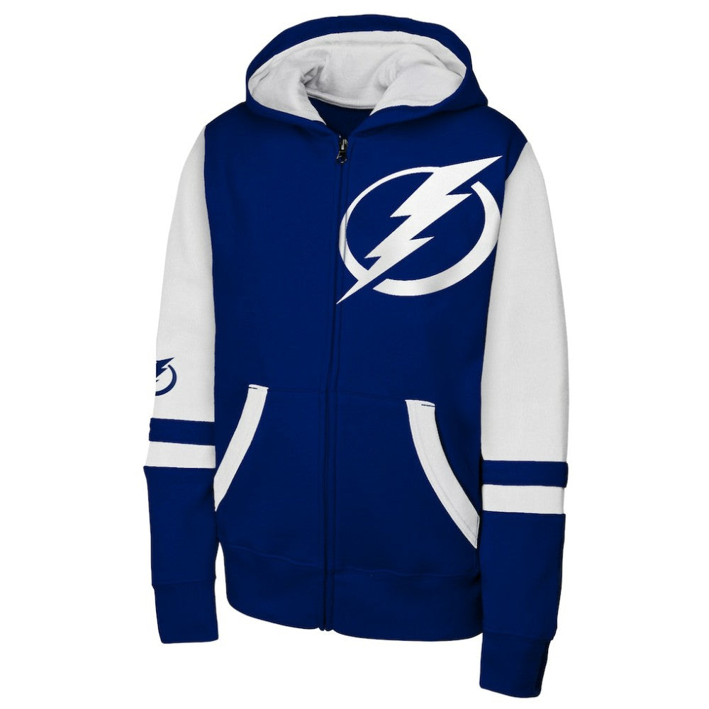 NHL Blue Tampa Bay Lightning Youth Face Off Full-Zip Hoodie