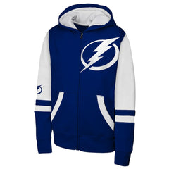 NHL Blue Tampa Bay Lightning Youth Face Off Full-Zip Hoodie