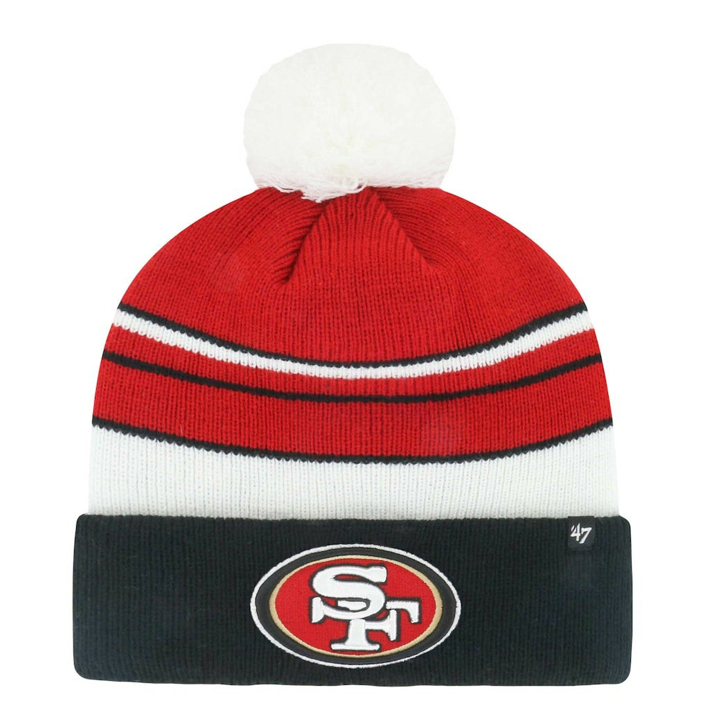 '47 Youth Peewee Cuffed Knit Hat with Pom - San Francisco 49ers