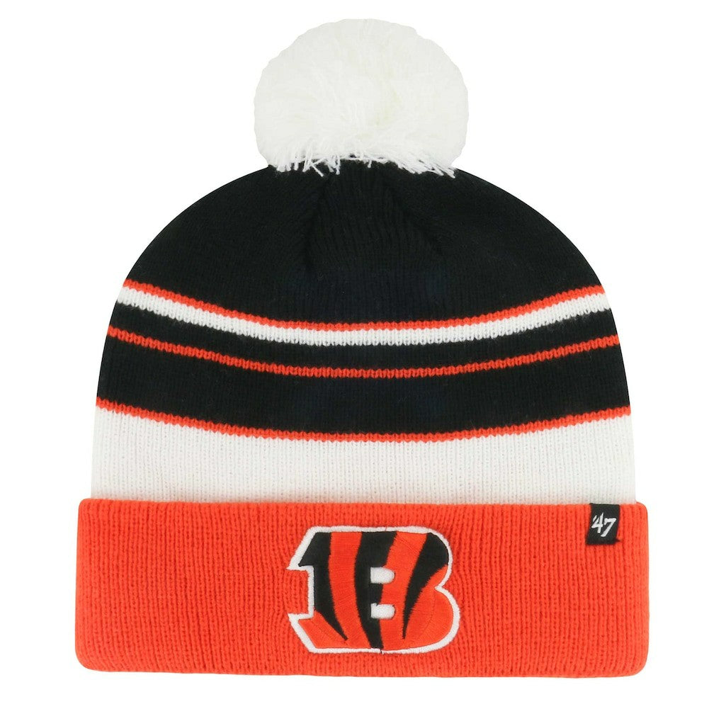 '47 Youth Peewee Cuffed Knit Hat with Pom - Cincinnati Bengals