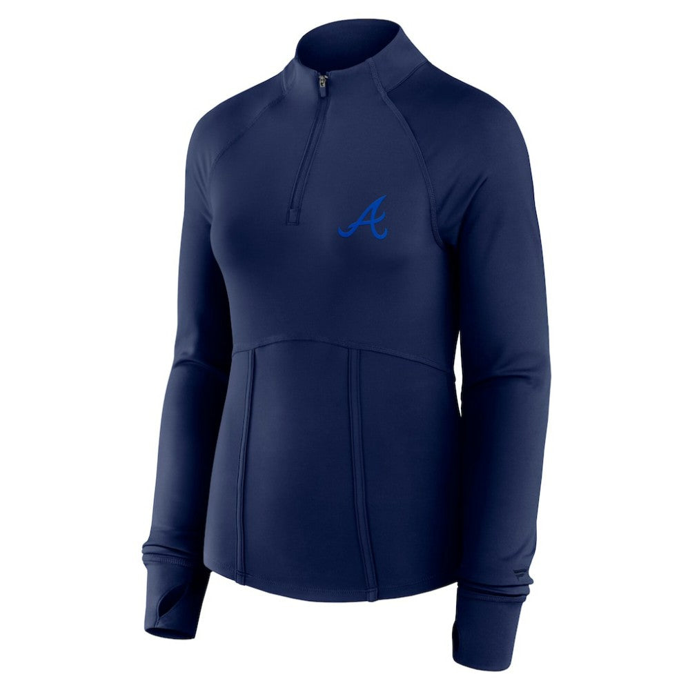 MLB Atlanta Braves Fanatics Women's Elements Raglan Tri-Blend Quarter-Zip Top