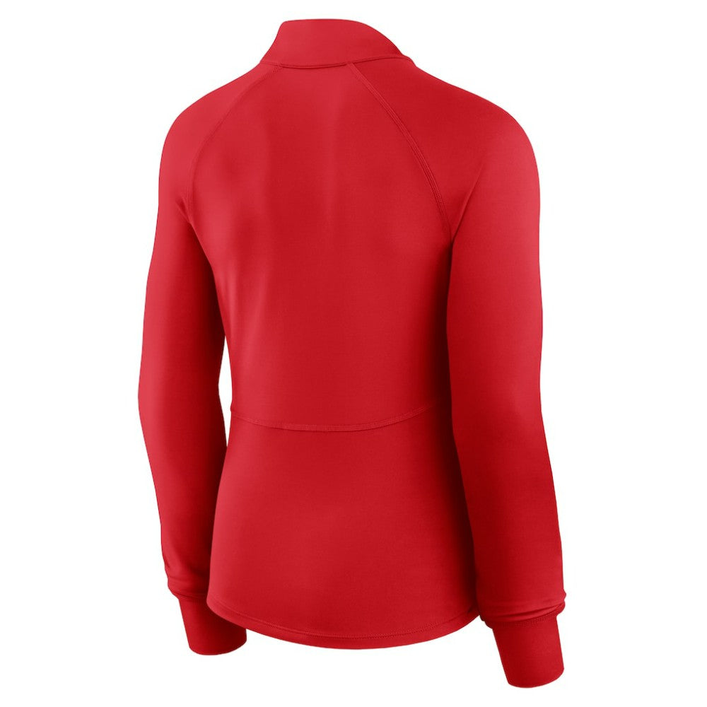 MLB Philadelphia Phillies Fanatics Women's Elements Raglan Tri-Blend Quarter-Zip Top
