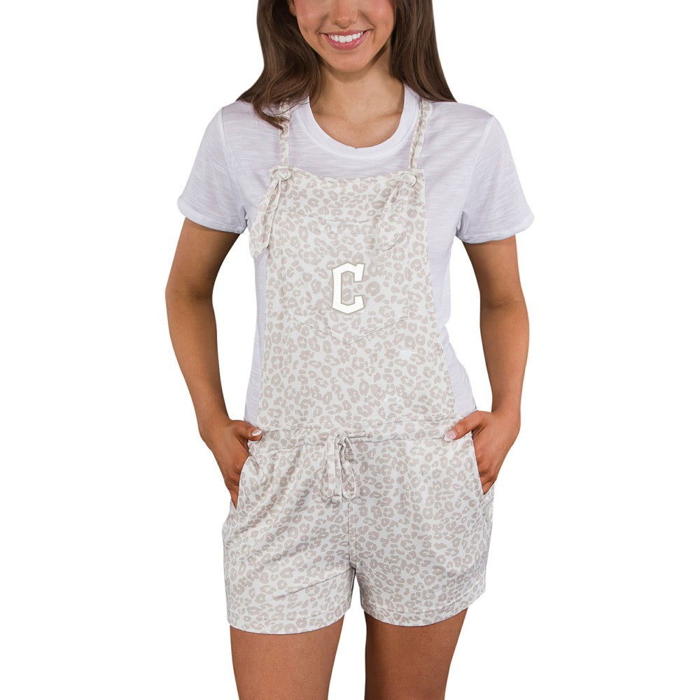 MLB Cleveland Guardians Concepts Sport Women's Montana Hacci Knit Romper Overalls
