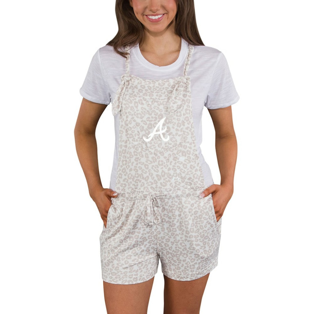 MLB Atlanta Braves Concepts Sport Women's Montana Hacci Knit Romper Overalls