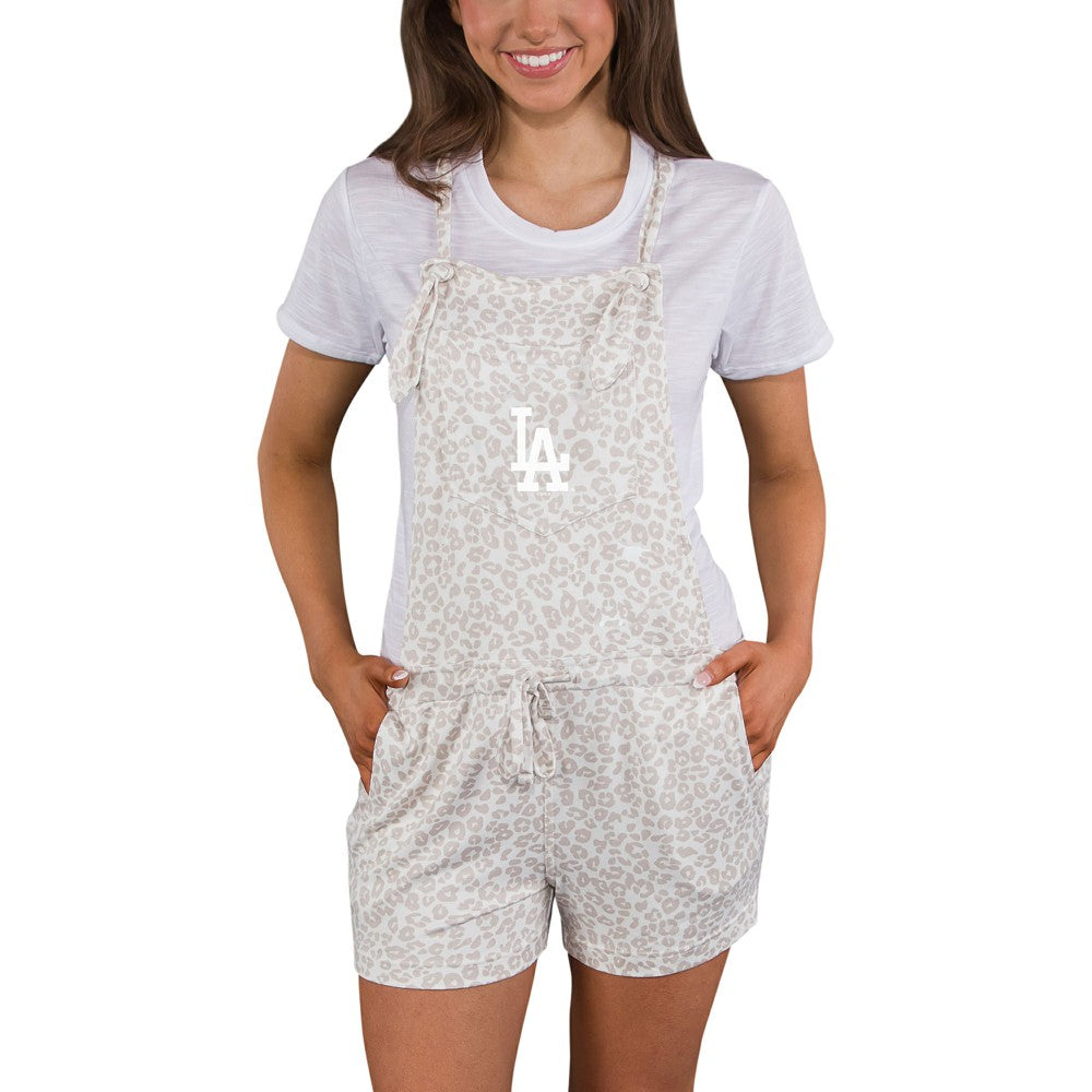 MLB Los Angeles Dodgers Concepts Sport Women's Montana Hacci Knit Romper Overalls