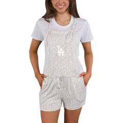 MLB Los Angeles Dodgers Concepts Sport Women's Montana Hacci Knit Romper Overalls