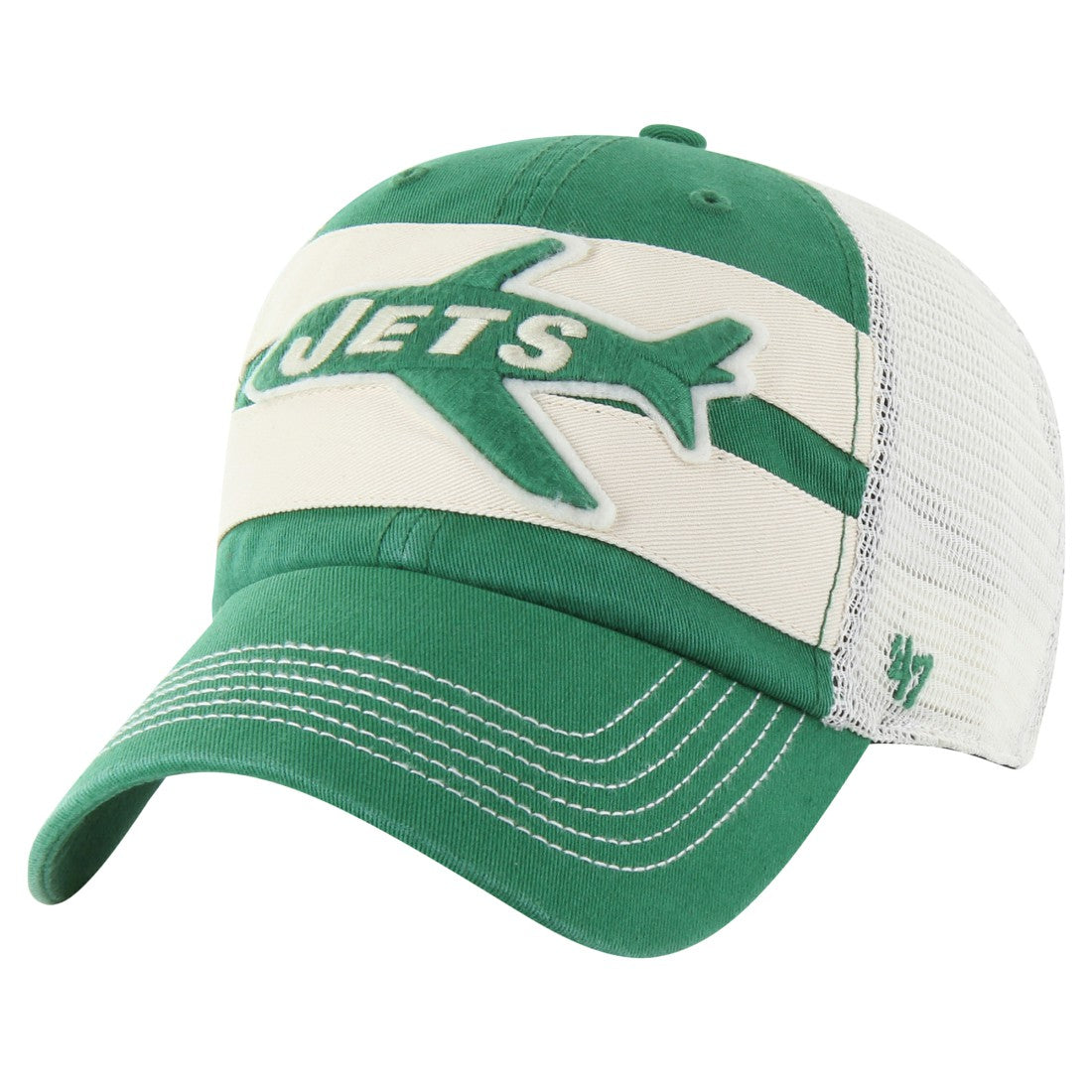 '47 Throwback Clubhouse Boon Clean-Up Trucker Adjustable Hat - New York Jets