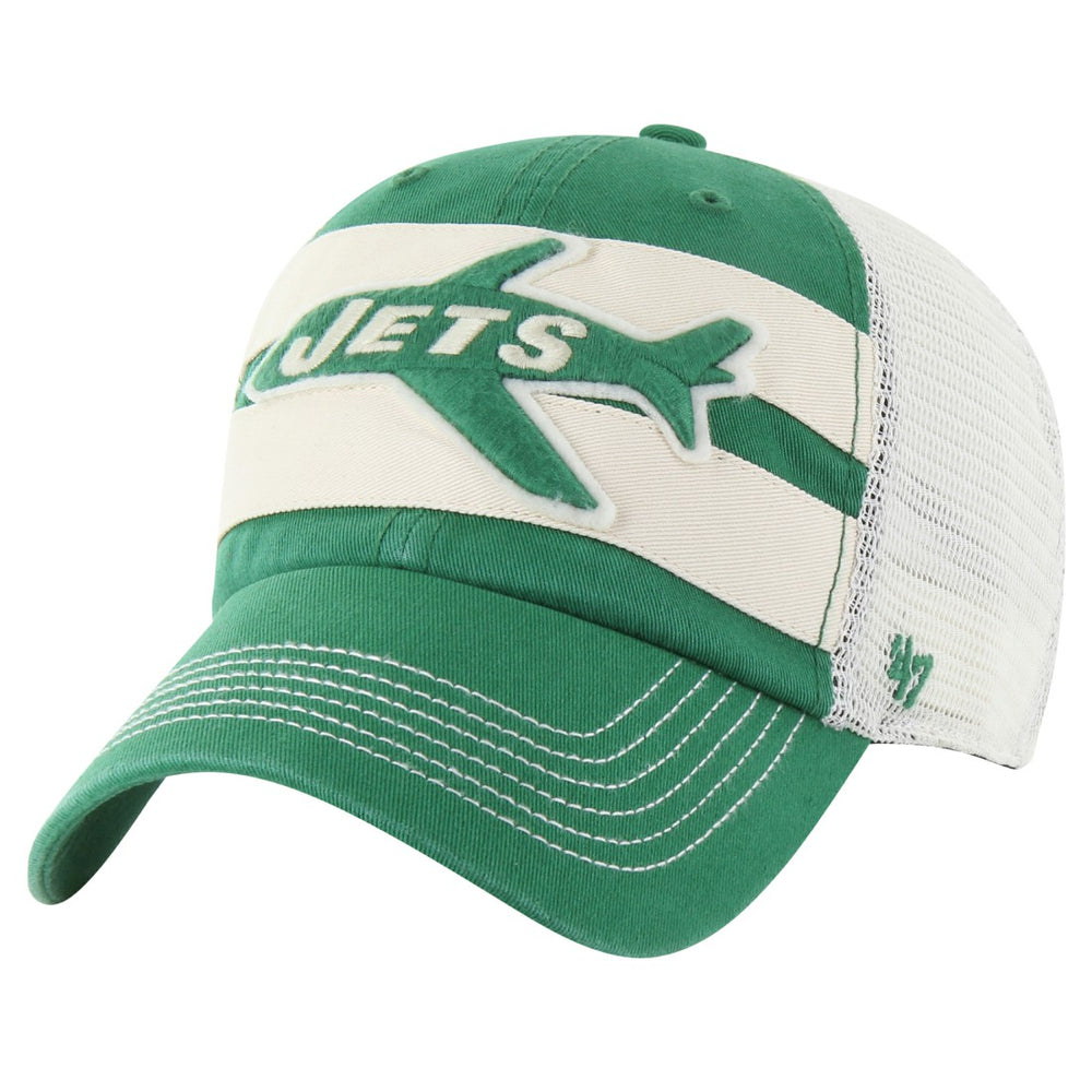 '47 Throwback Clubhouse Boon Clean-Up Trucker Adjustable Hat - New York Jets