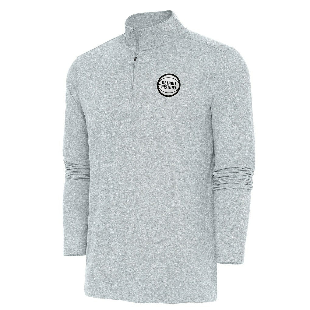 NBA Detroit Pistons Antigua Metallic Logo Hunk Quarter-Zip Pullover sale