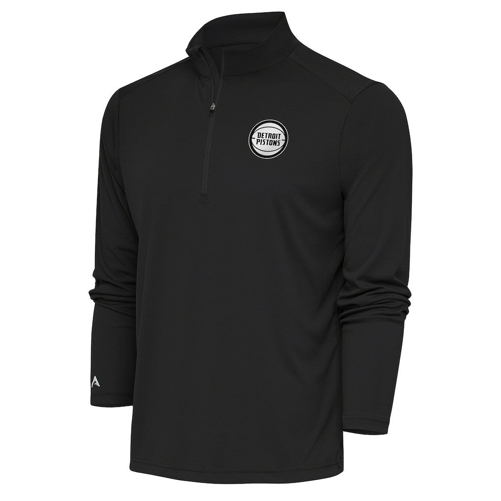 NBA Detroit Pistons Antigua Metallic Logo Tribute Quarter-Zip Pullover sale