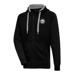 NBA Philadelphia 76ers Antigua Metallic Logo Victory Raglan Full-Zip Hoodie