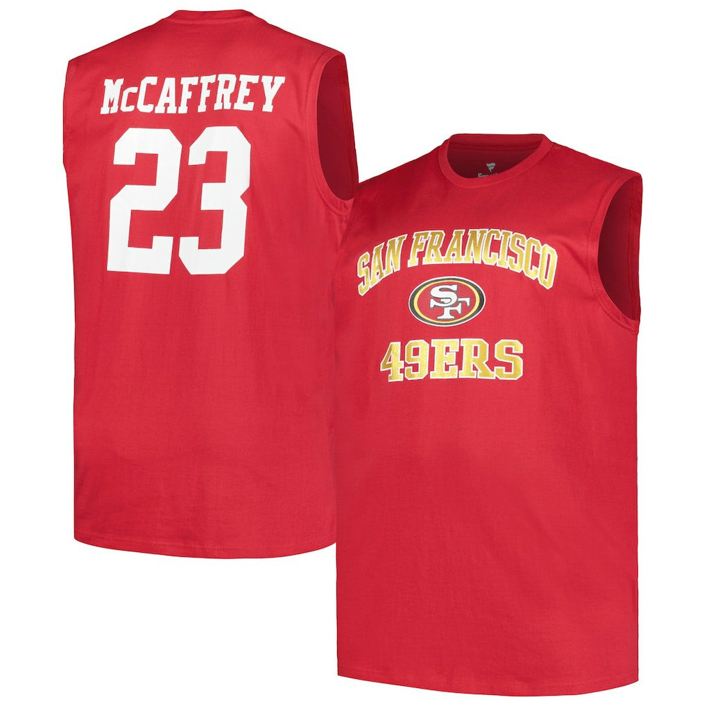 Christian McCaffrey  Big & Tall Muscle Tank Top - San Francisco 49ers