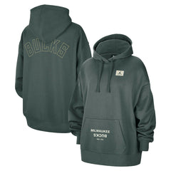 NBA Milwaukee Bucks Jordan Brand Women's Courtside Statement Edition Oversize Pullover Hoodie