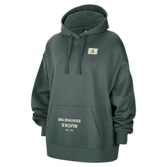 NBA Milwaukee Bucks Jordan Brand Women's Courtside Statement Edition Oversize Pullover Hoodie