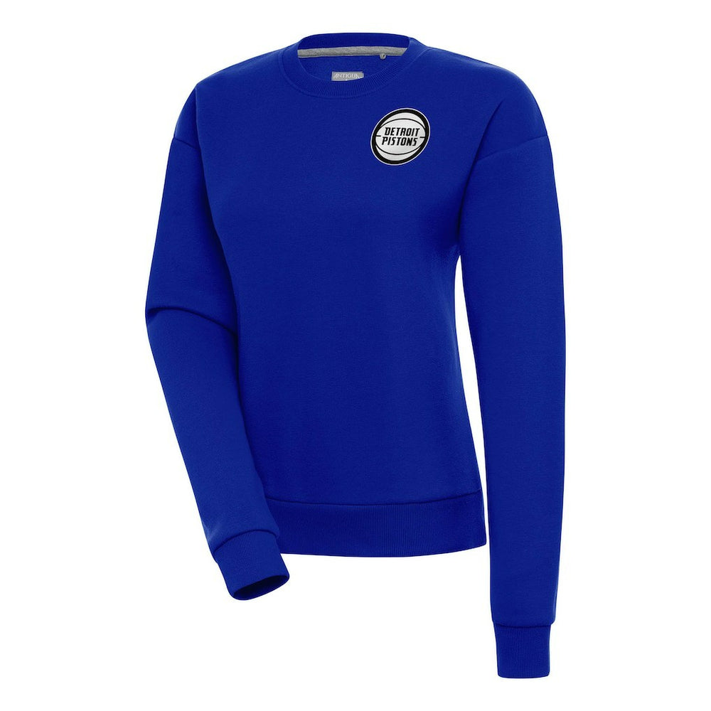 NBA Detroit Pistons Antigua Women's Metallic Logo Victory Pullover Sweatshirt sale