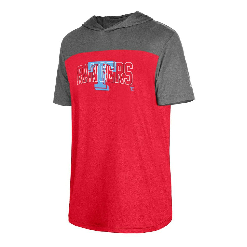 MLB Texas Rangers New Era Active Brushed Hoodie T-Shirt