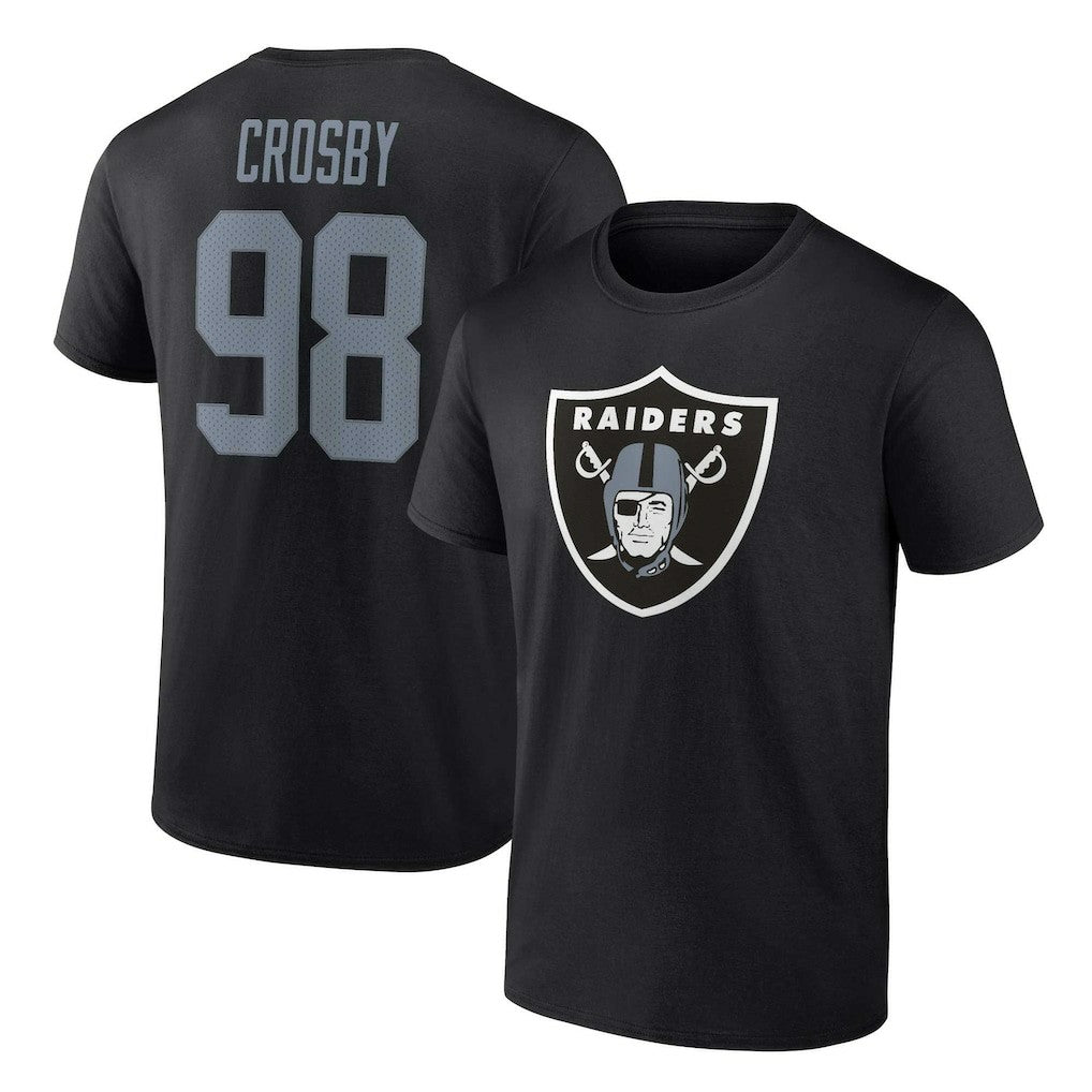 Maxx Crosby  Player Icon Name & Number T-Shirt - Las Vegas Raiders