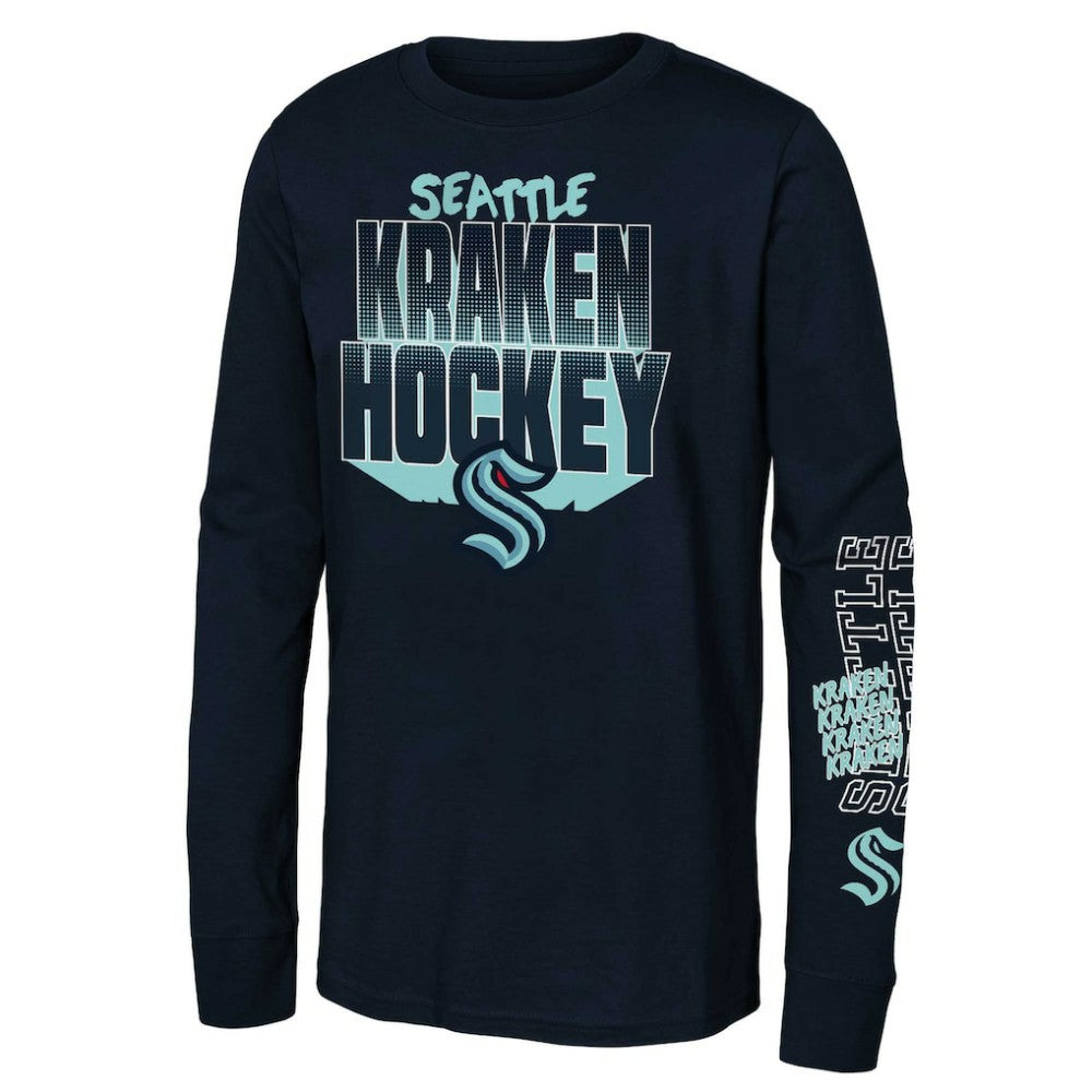 NHL Navy Seattle Kraken Youth Deep Sea Blue