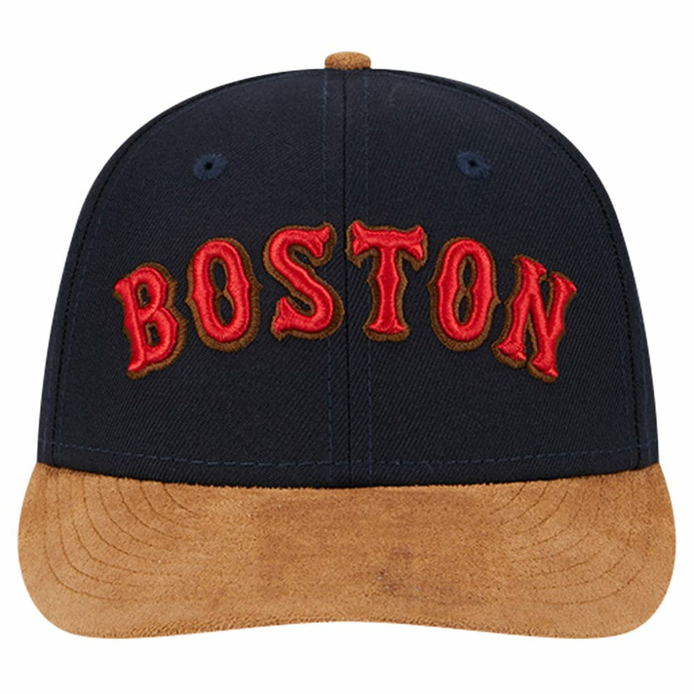 MLB Boston Red Sox New Era Team Suede Visor Low Profile 59FIFTY Fitted Hat