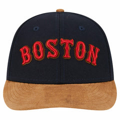MLB Boston Red Sox New Era Team Suede Visor Low Profile 59FIFTY Fitted Hat