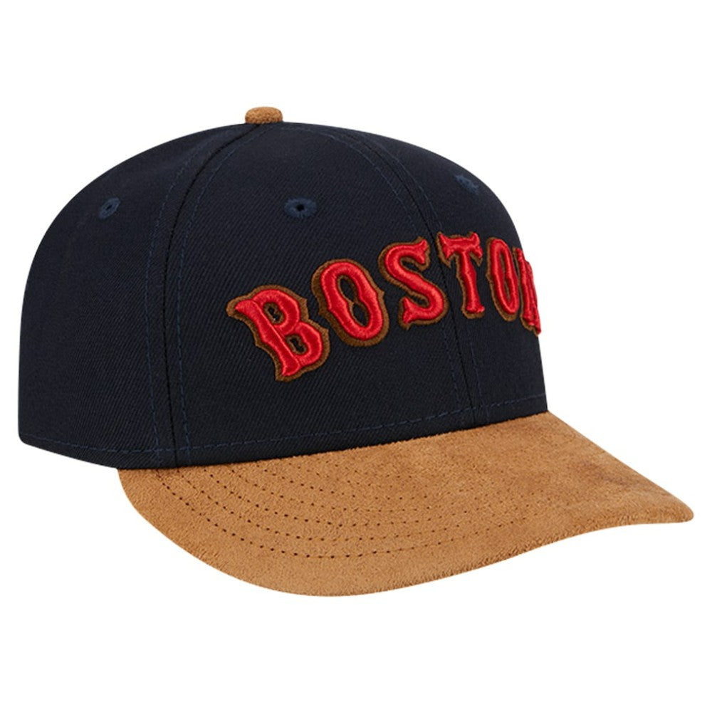 MLB Boston Red Sox New Era Team Suede Visor Low Profile 59FIFTY Fitted Hat