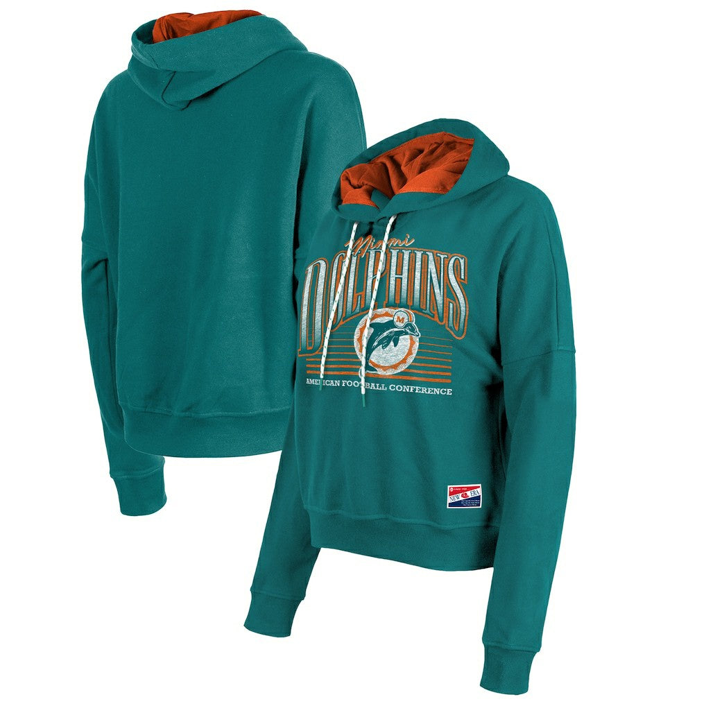 Women's Throwback Boxy Pullover Hoodie - Miami Dolphins