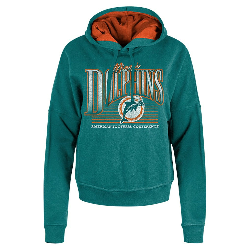 Women's Throwback Boxy Pullover Hoodie - Miami Dolphins