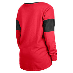 Women's Lace-Up Notch-Neck Long Sleeve T-Shirt - San Francisco 49ers
