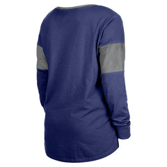 Women's Lace-Up Notch-Neck Long Sleeve T-Shirt - Indianapolis Colts