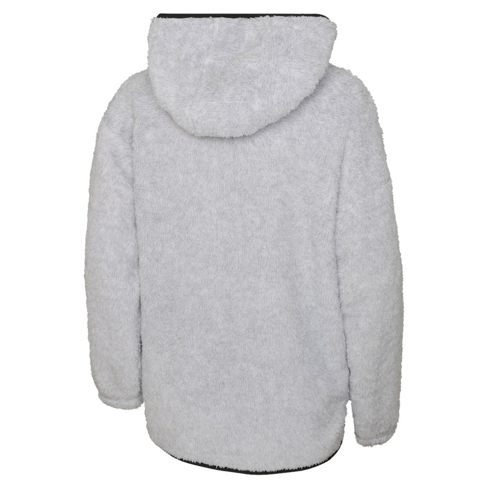 NHL Heather Gray Chicago Blackhawks Girls Youth Ultimate Teddy Fleece Pullover Hoodie