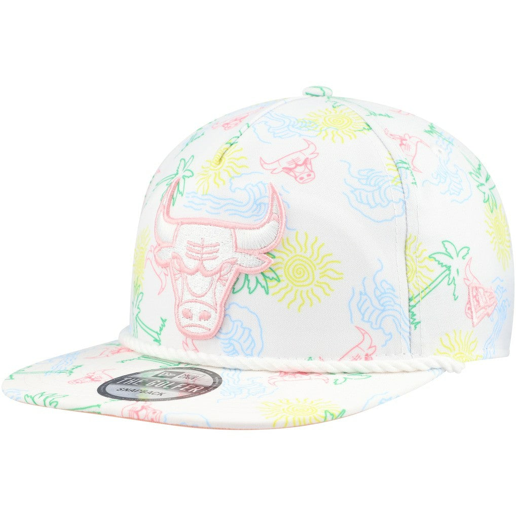 NBA Chicago Bulls Palm Trees and Waves Golfer Adjustable Hat